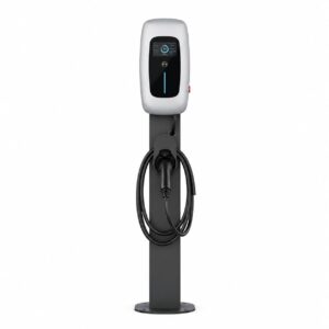 Atlas A7 pole-mounted AC EV charger full view