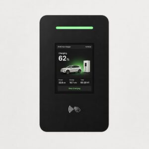 EVDC Fast Charger 7 inch touchscreen display close-up