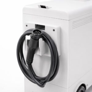 Mobile EV Charging Robot charging gun and cable close-up