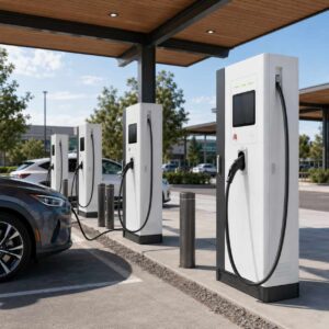 Atlas DC Fast Charger installed at commercial charging station