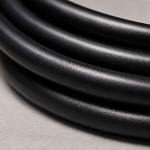 Close-up of black TPU jacket surface on corrosion-resistant cable