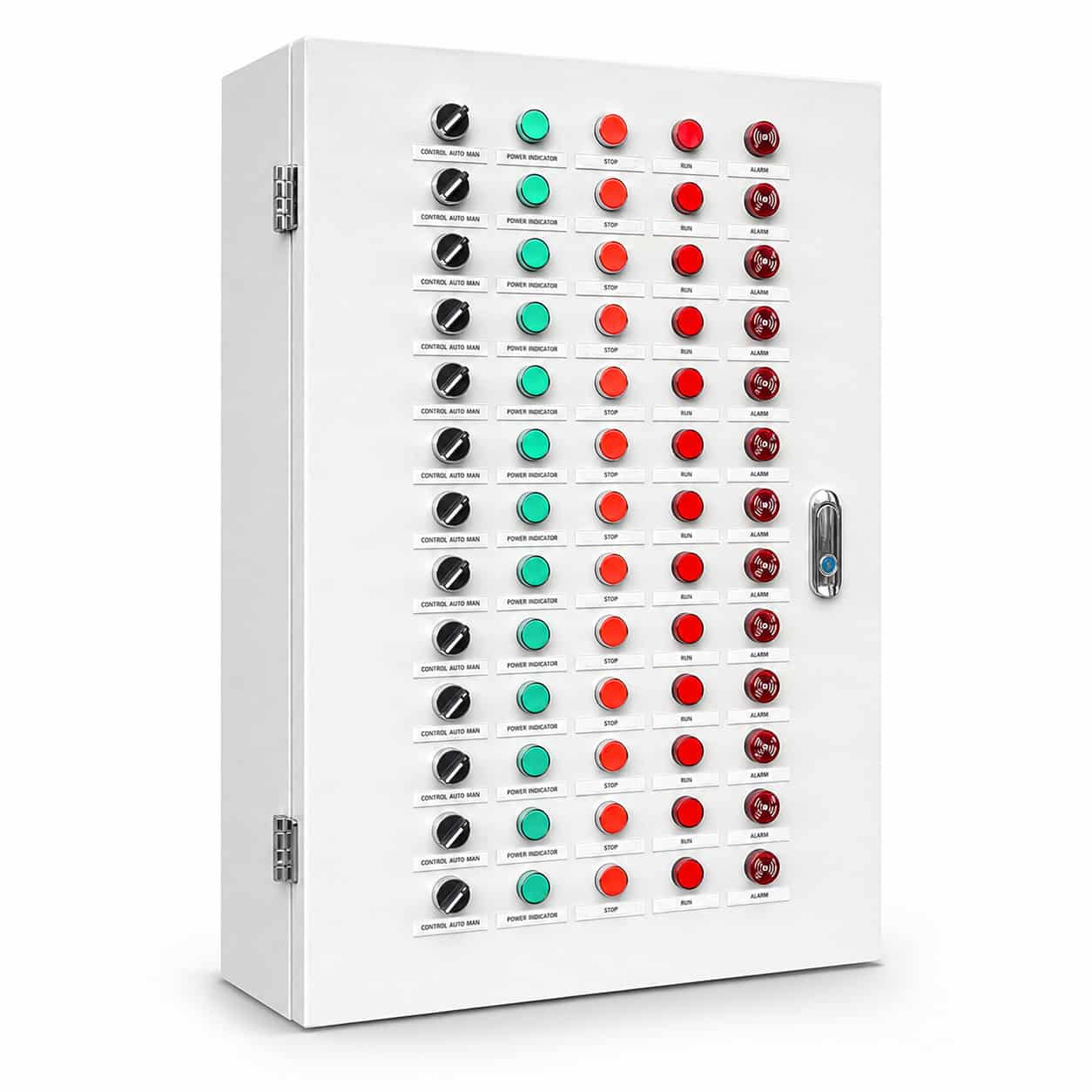 Terminal box with illuminated pushbutton and indicator control - KEXINGYU IP55 multi-station panel