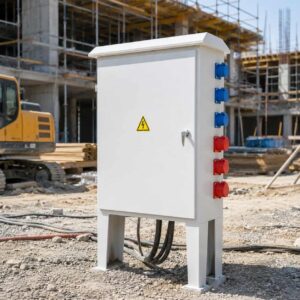 KEXINGYU three-level distribution box installed on an outdoor construction site