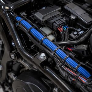 FLRY11Y automotive wire used in motorcycle wiring harness application