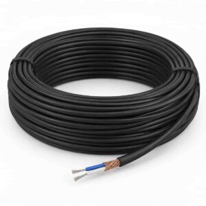 Full coil of black LSZH fire-resistant RS485 data cable