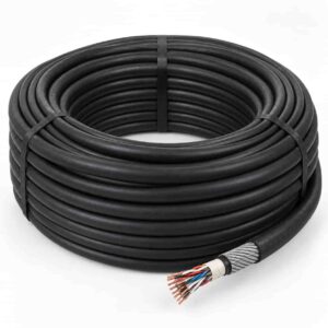 Full coil of black LSZH fire-resistant flexible control cable
