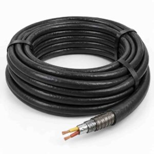 Full coil of double steel tape armored lead-sheathed thermocouple cable