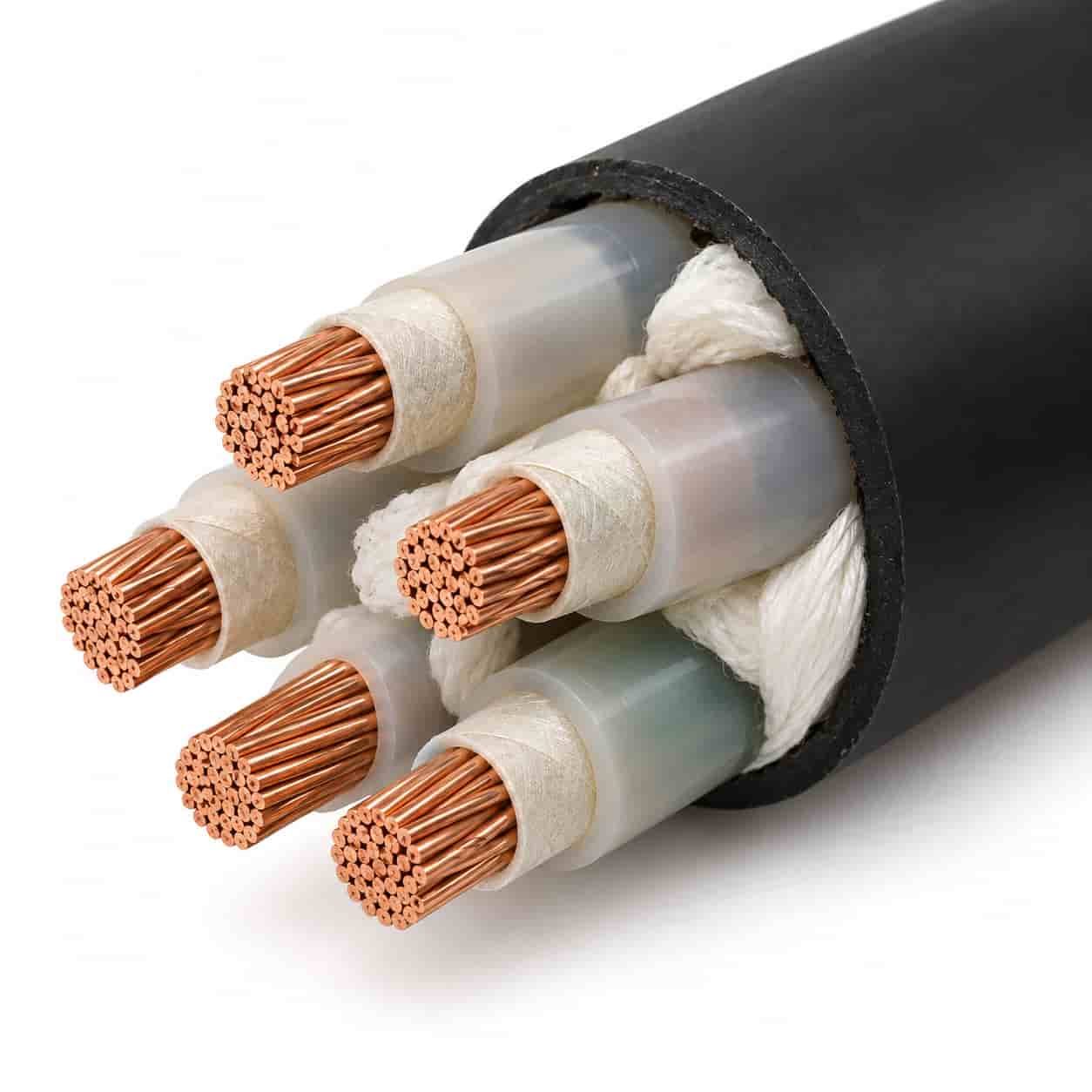 Cross-section of instrumentation cable showing conductor pairs, individual foil screens, overall screen, optional steel wire armour and LSZH sheath