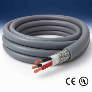 CE and UL certification marks with robot composite cable