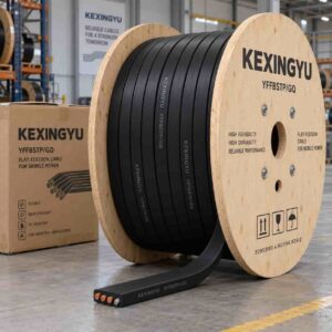 KEXINGYU branded packaging of flat festoon composite cable
